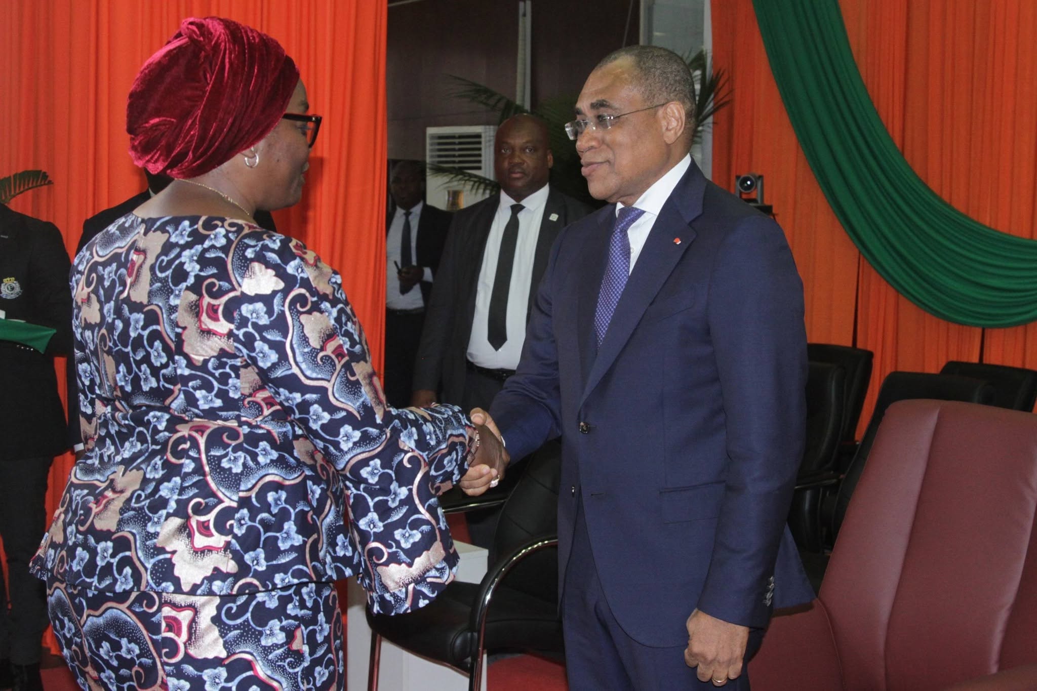 CEREMONIE OFFICIELLE DE PRESENTATION DE VOEUX AU MINISTRE ADAMA COULIBALY LA DAF PRESENTE