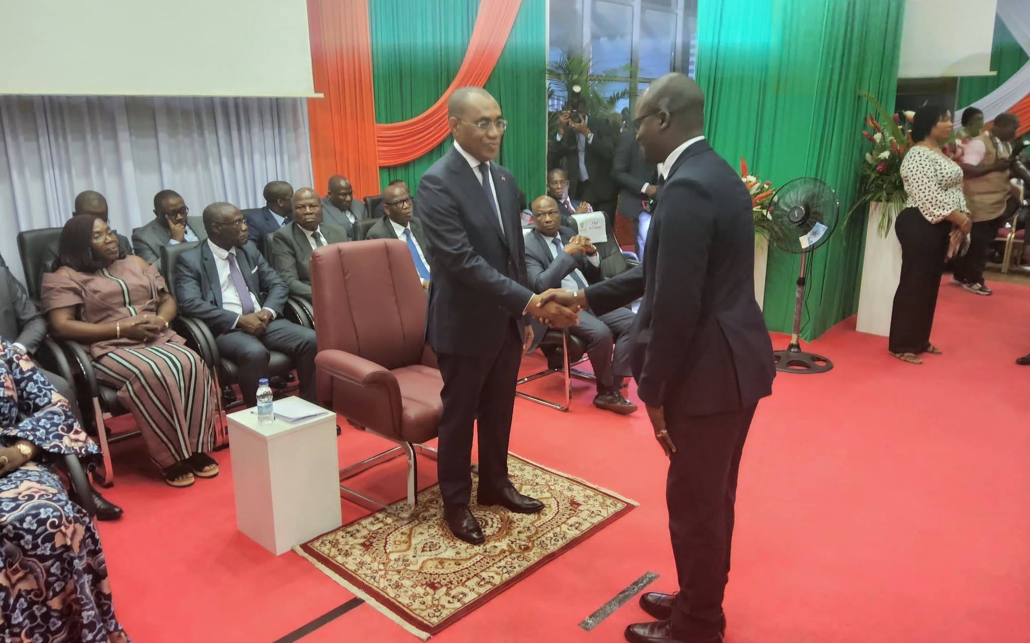 CEREMONIE OFFICIELLE DE PRESENTATION DE VOEUX AU MINISTRE ADAMA COULIBALY LA DAF PRESENTE